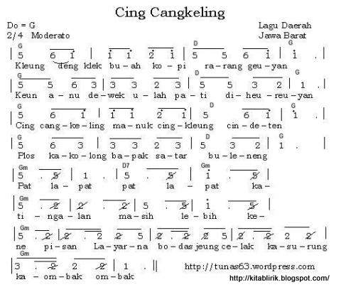Not Angka Cing Cangkeling