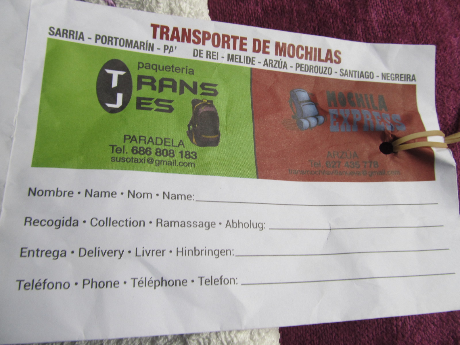 Tracks of the StoneBear Odyssey ROF = Ring of Fire Camino de Santiago