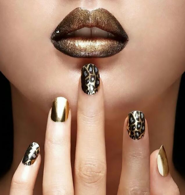 مانكير كروم بطبعة الفهد