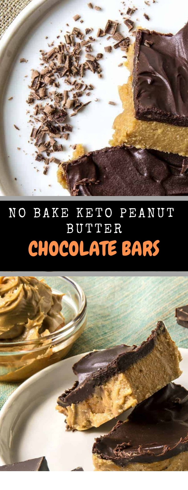 NO BAKE KETO PEANUT BUTTER CHOCOLATE BARS Chocolate