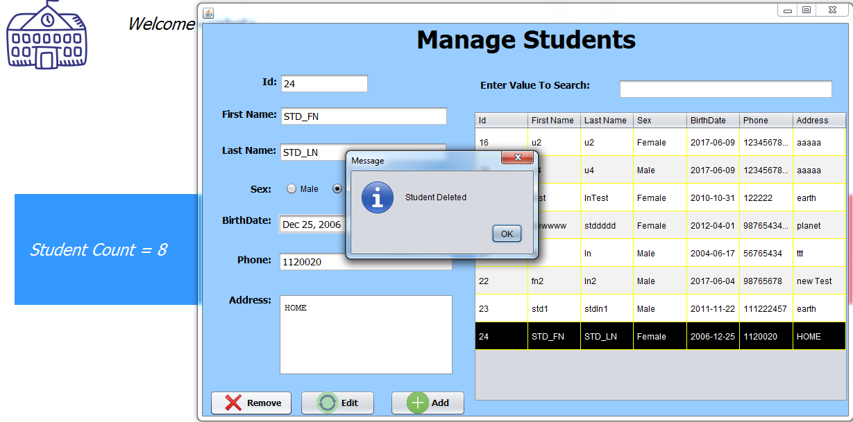 Java Student Information System Source Code - C#, JAVA,PHP, Programming ...