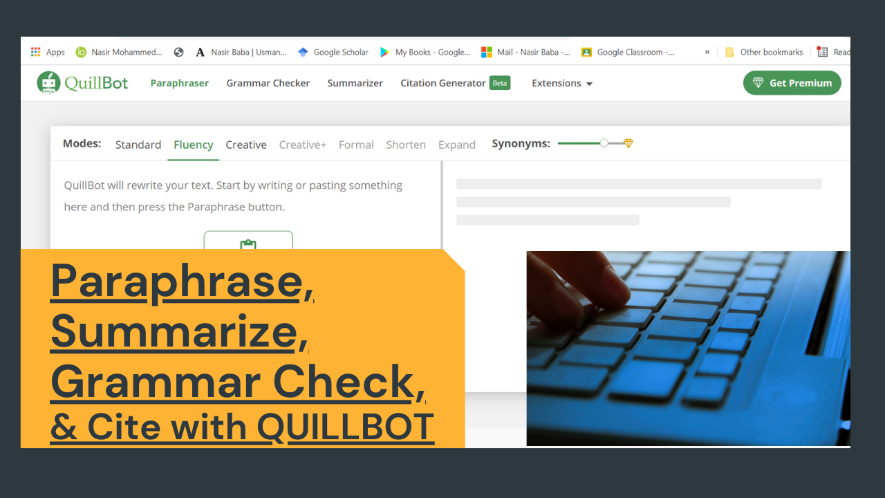quillbot paraphrasing tool grammar checker