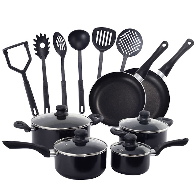 Deal: 16 Pieces Non Stick Cooking Kitchen Cookware Set – $50.99