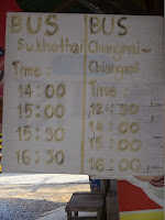 Si Satchanalai to Sukhothai bus schedule