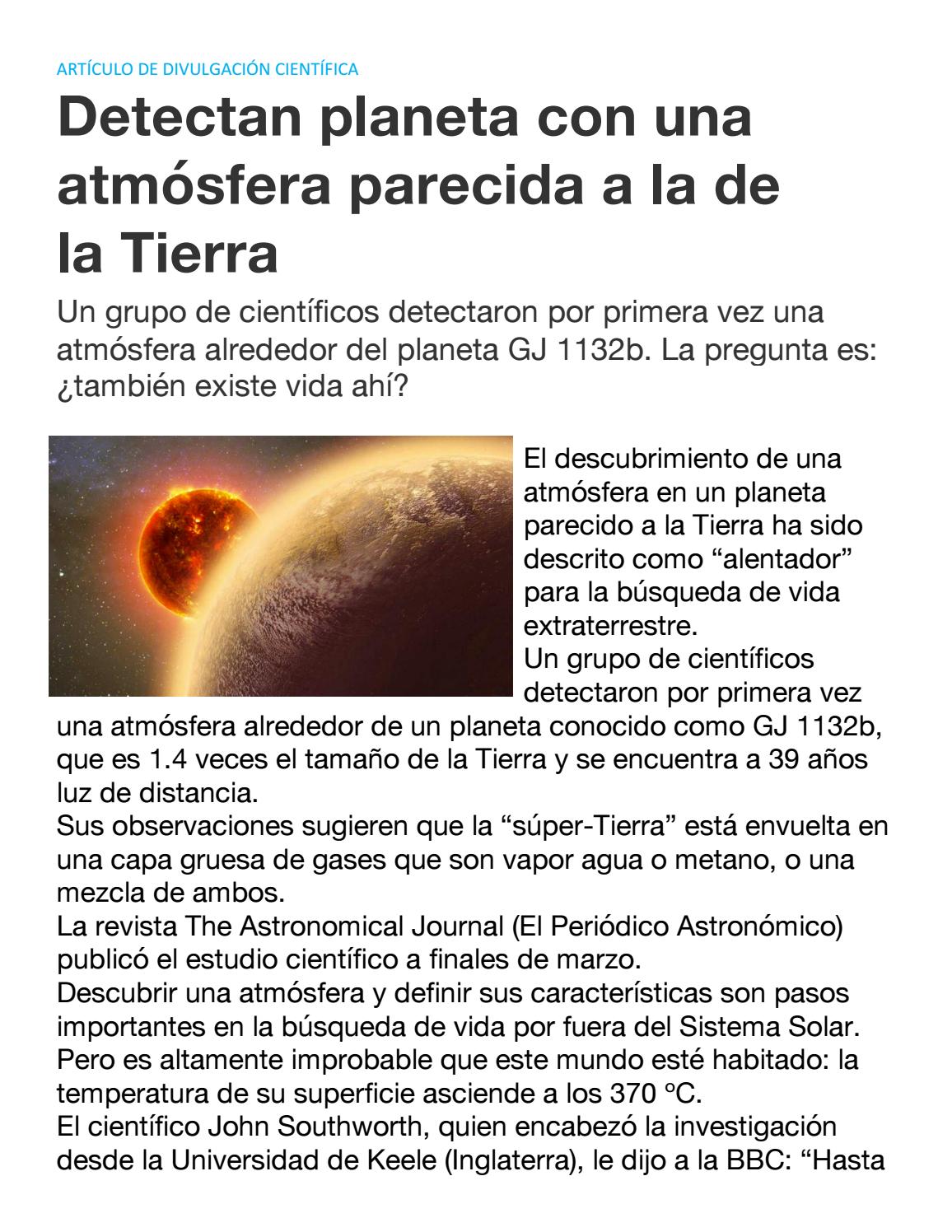 ARTÍCULOS DE DIVULGACIÓN CIENTÍFICA.