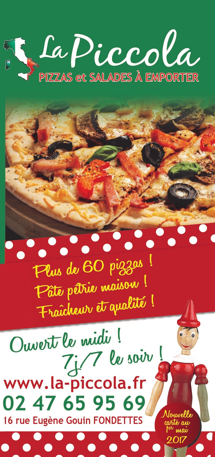 LA PICCOLA Pizza Fondettes