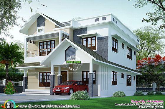 4 BHK modern house in 2512 sq-ft
