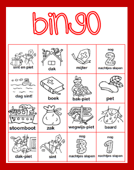 Verrassend Kleuterjuf in een kleuterklas: Plaatjes bingo | Thema SINTERKLAAS FZ-68