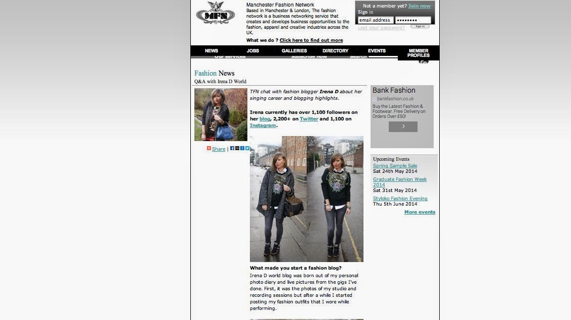 INTERVIEW IN MANCHESTER FASHION NETWORK