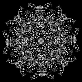 b/w mandala