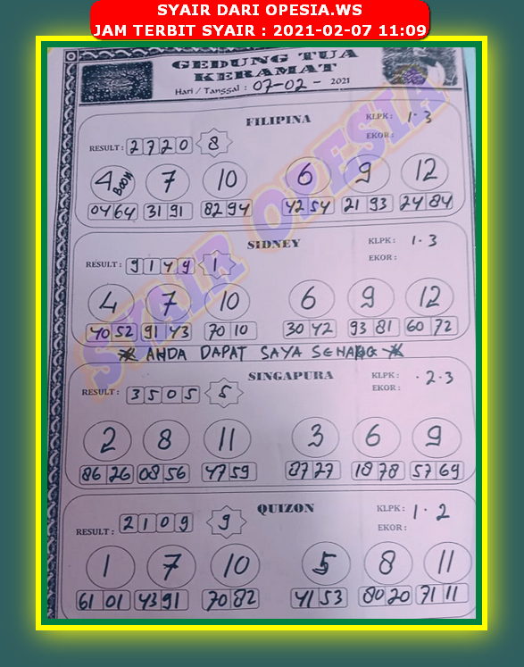 1 New Message Kode Syair Sydney 7 Februari 2021 Forum Syair Togel Hongkong Singapura Sydney 1 New Message Kode Syair Sydney 7 Februari 2021 Forum Syair Togel Hongkong Singapura Sydney