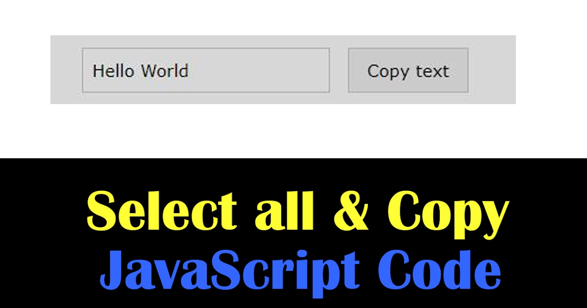 Select all and copy JavaScript Code - Mall Lex - The Web Programming Place