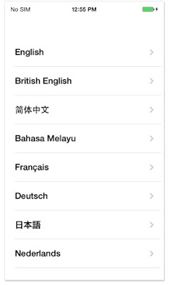 pilih bahasa di iphone