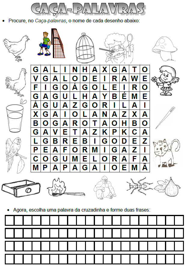 ATIVIDADES PARA EDUCADORES : Ortografia - Palavras com as sílabas GA-GO-GU