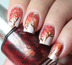autumn nail tree opi lacquer using