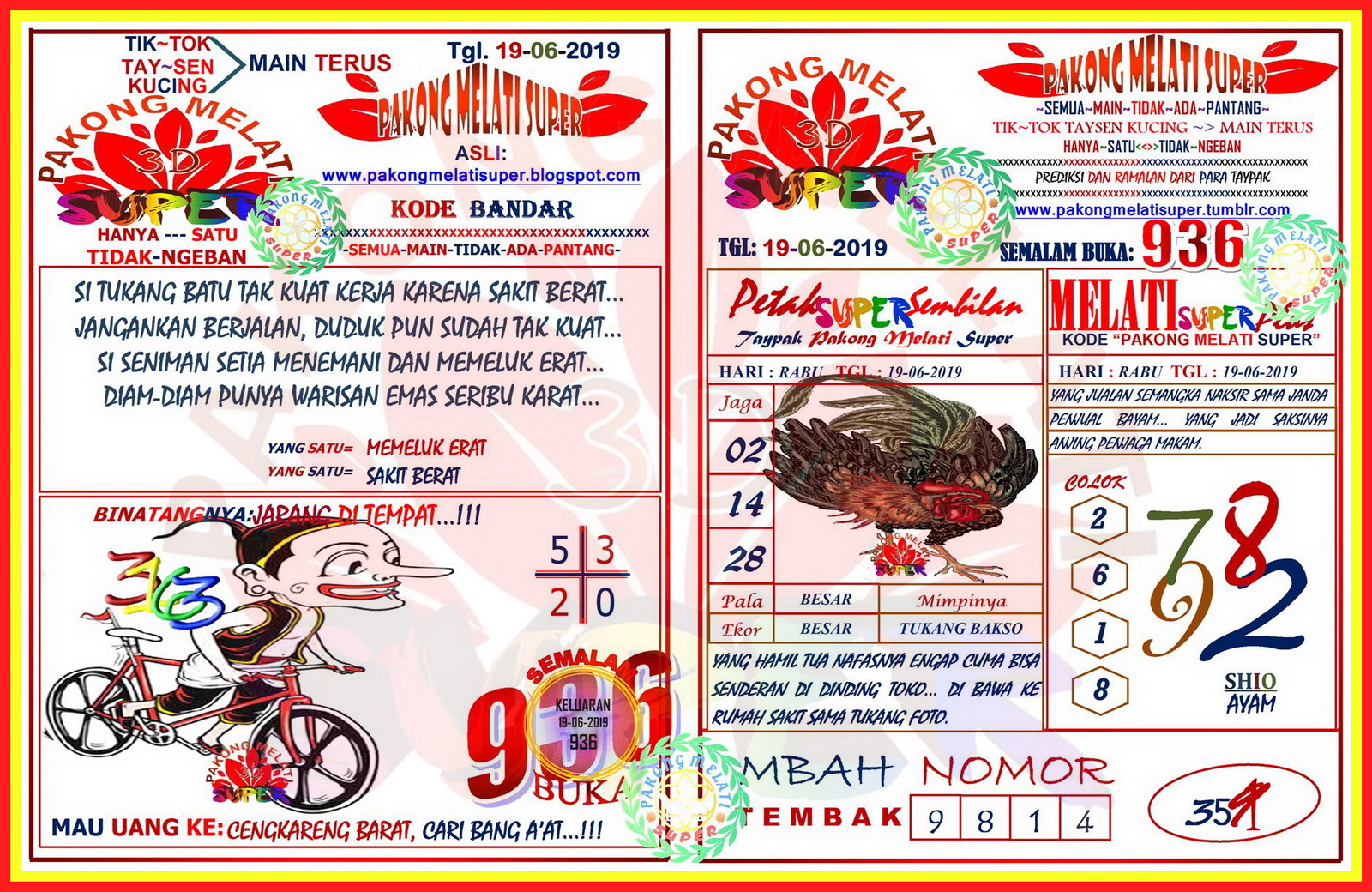 Triple Fajar Pakong Lama Kode 19 06 2019