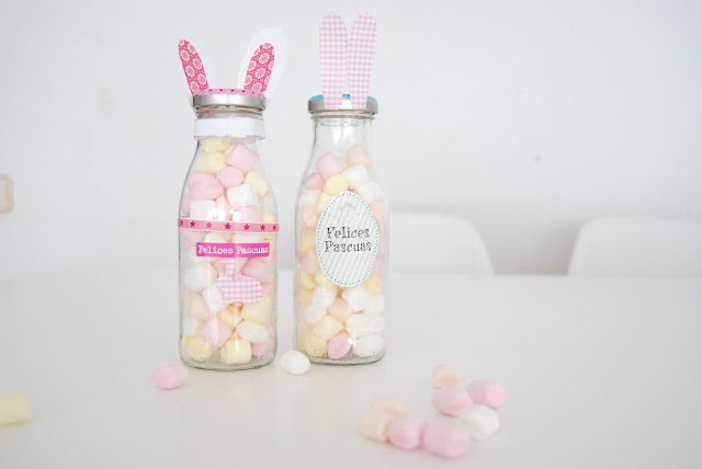 chuches para pascua. Easter candy in a bottle