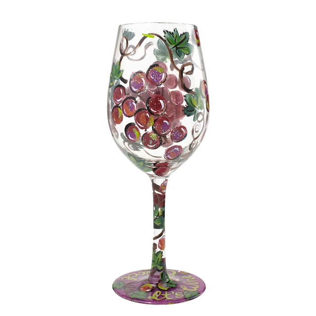 Grape Wine Hand Painted Wine Glasses
