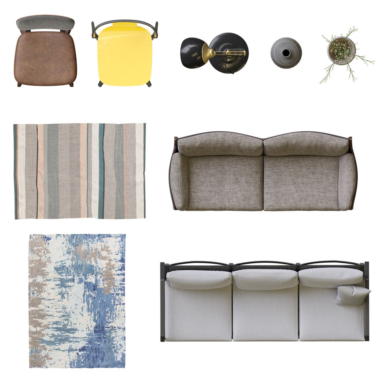 2d Floor Plan Decoration Cg Vertex