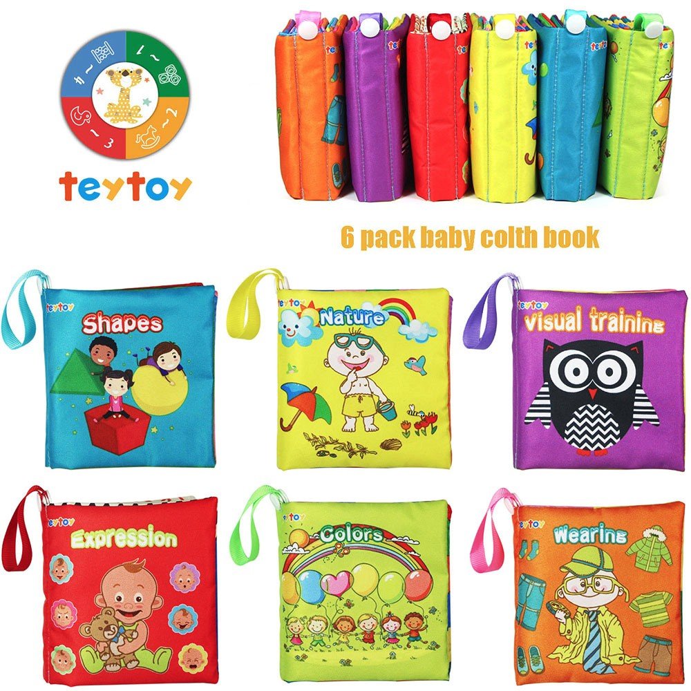 Amazon.pk teytoy My First Soft Book, 6 PCS Nontoxic Fabric Baby Cloth