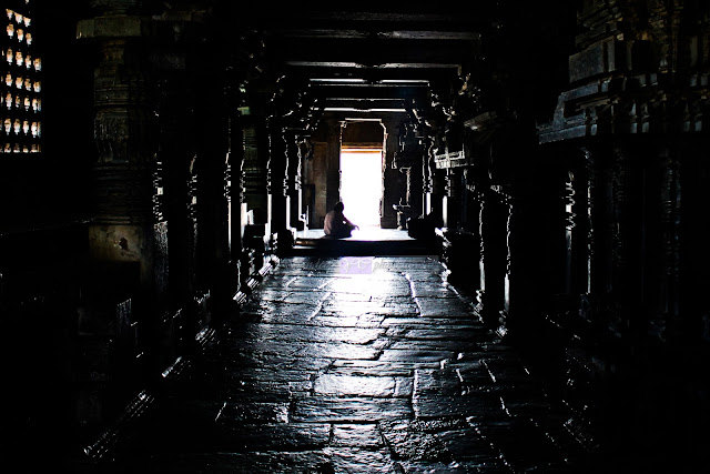 The Light and Shadows playing hide and seek inside the temple