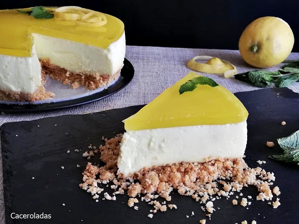 Tarta de limón sin horno casera | Caceroladas