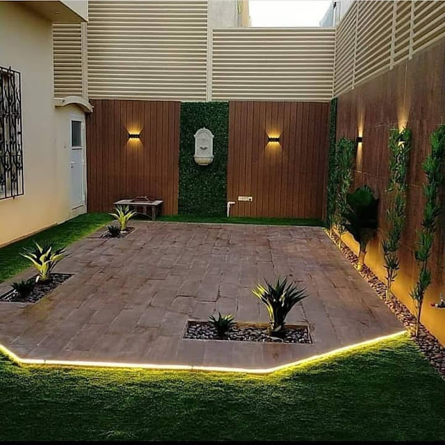 تصميم حديقة منزلية في الرياض وتزيينها بأجمل الزهور والعشب الصناعي