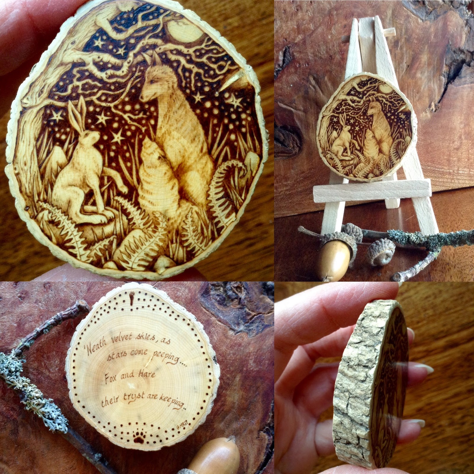 ENCHANTEDART Pyrography and Illustration A Selection of Pyrography