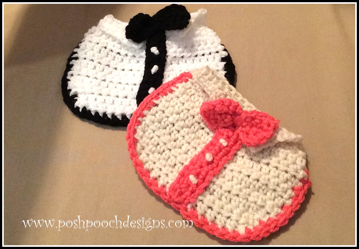 Posh Pooch Designs Dog Clothes Tuxedo Dog Bib Crochet Pattern Posh