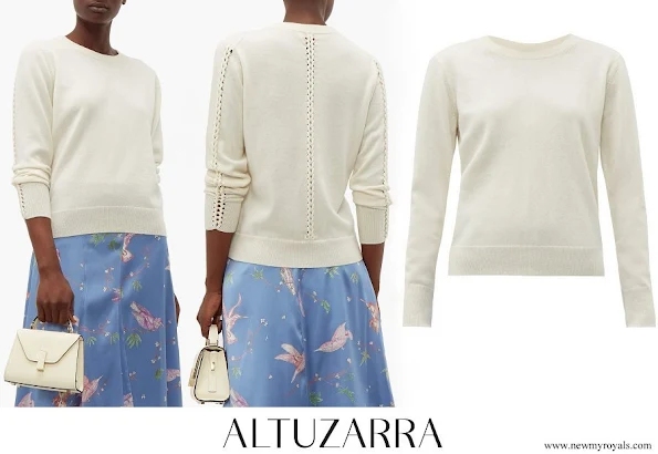 The Countess of Wessex wore ALTUZARRA Fillmore braided cashmere sweater