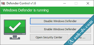 cách tắt Windows Defender và Windows Update