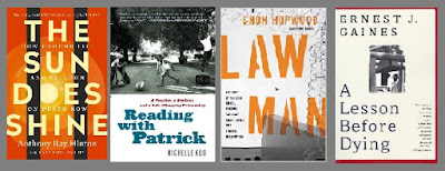 book covers: The Sun Does Shine, Reading with Patrick, Law Man, A Lesson Before Dying