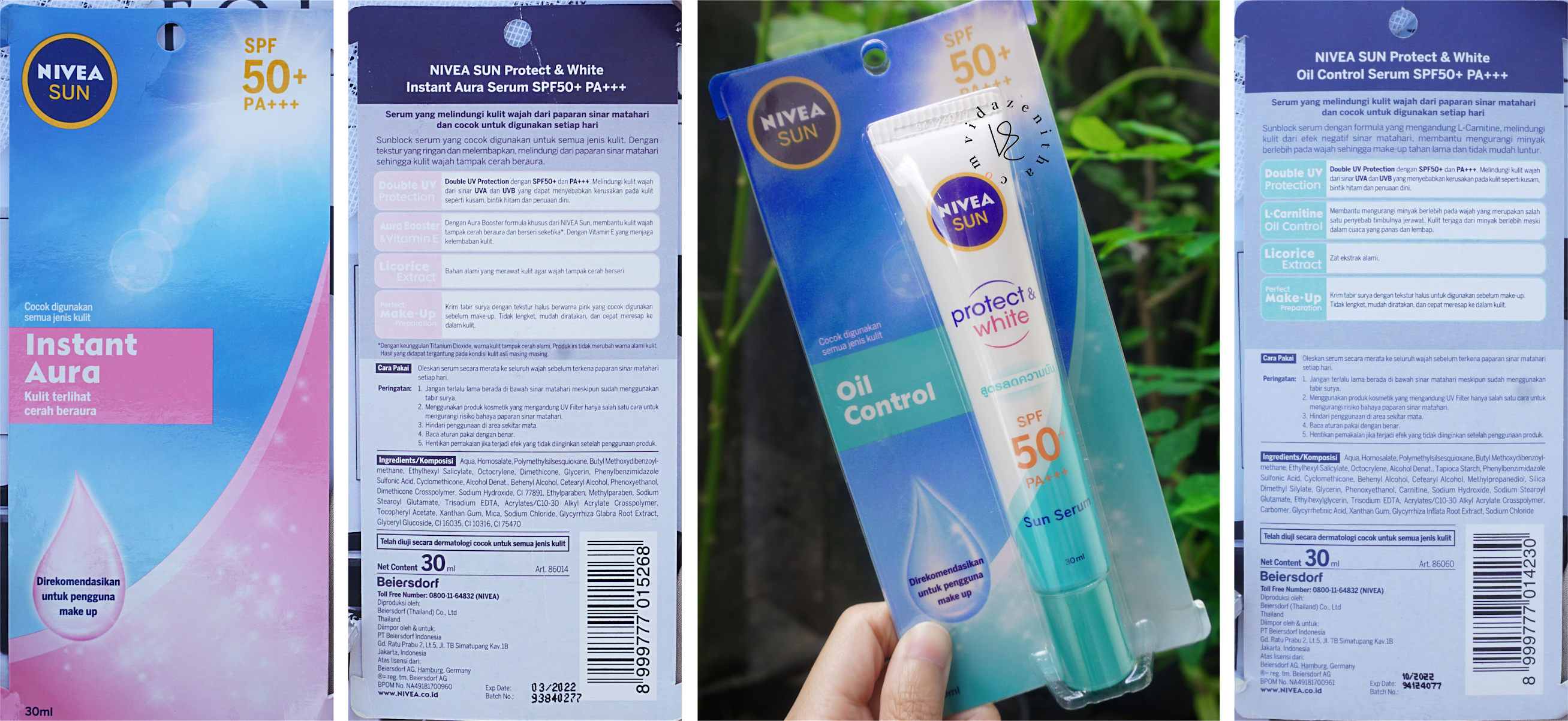 review nivea sun serum protect and white sunscreen nivea terbaru