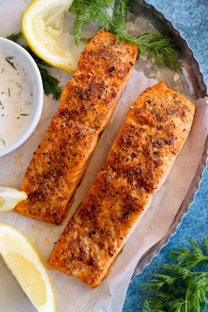 Air Fryer Salmon (10-Minute Recipe!) - Alphafoodie