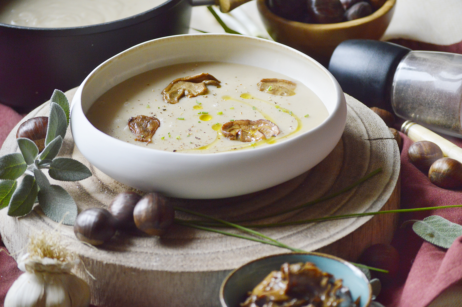 Orietta's Recipes Zuppa di castagne e patate con funghi porcini