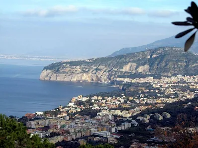 cycling sorrento, view from the road to Amalfi coast