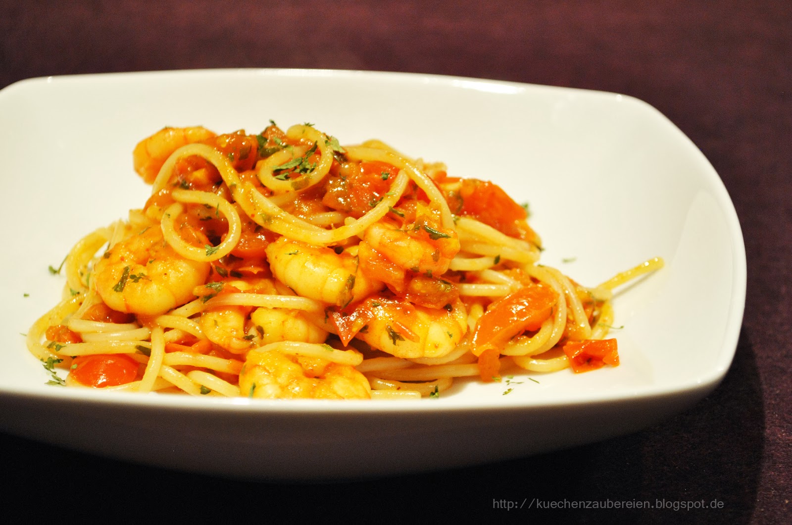 Scharfe Spaghetti mit Curry &amp; Garnelen | Küchenzaubereien | Bloglovin’