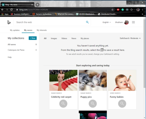 Comment créer des collections de résultats de recherche Bing