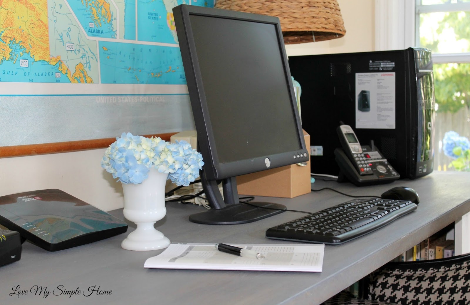 Repurpose a door into a desk Love My Simple Home