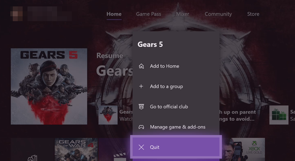 Как выйти из игр xbox one