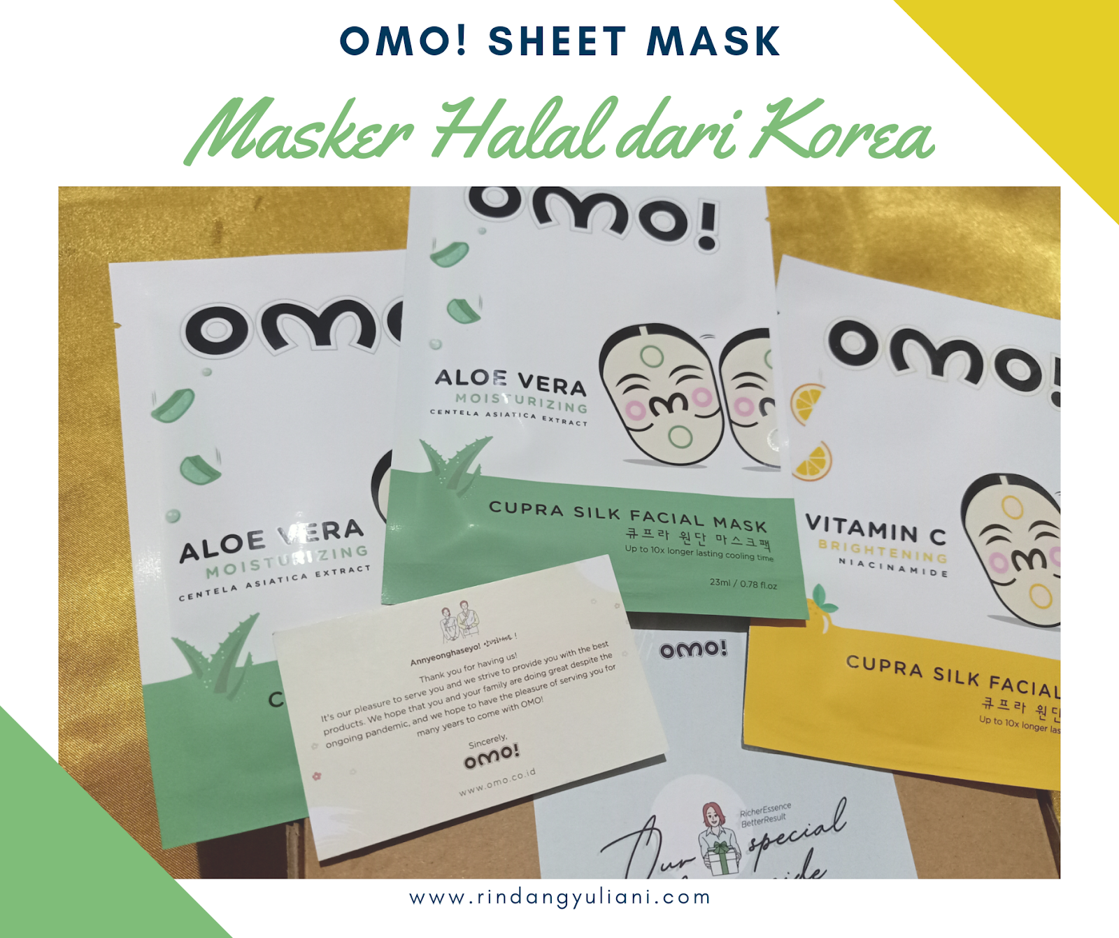 OMO! Sheet Mask, Masker Halal dari Korea Blog Rindang Yuliani