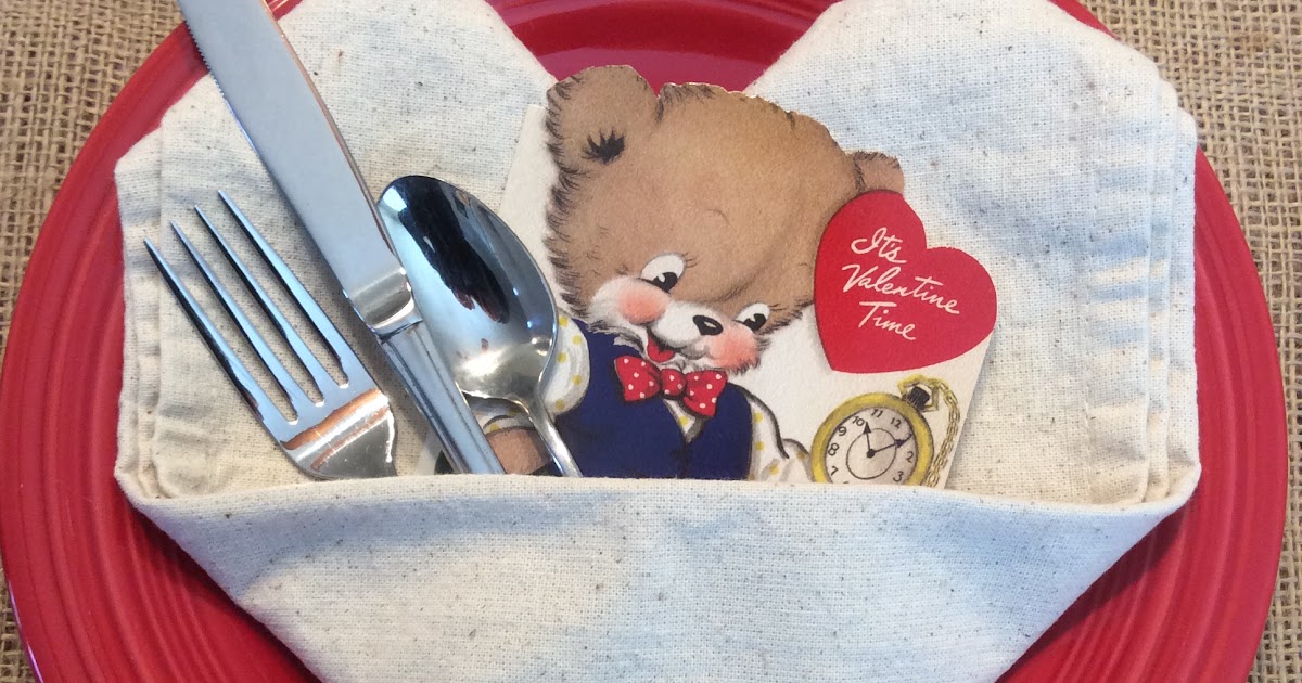 Fresh Vintage by Lisa S How to Fold a Napkin into Heart Shaped Pocket