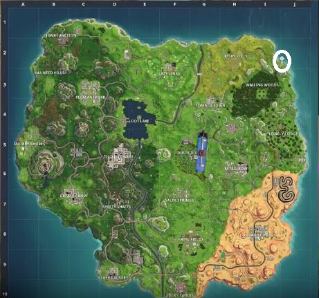 Secret Battle Start Location Map: Fortnite Season 5 Week 3