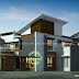 Luxury slanting roof mix 5 bedroom residence