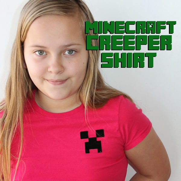 How to make a minecraft creeper shirt with iron on vinyl.