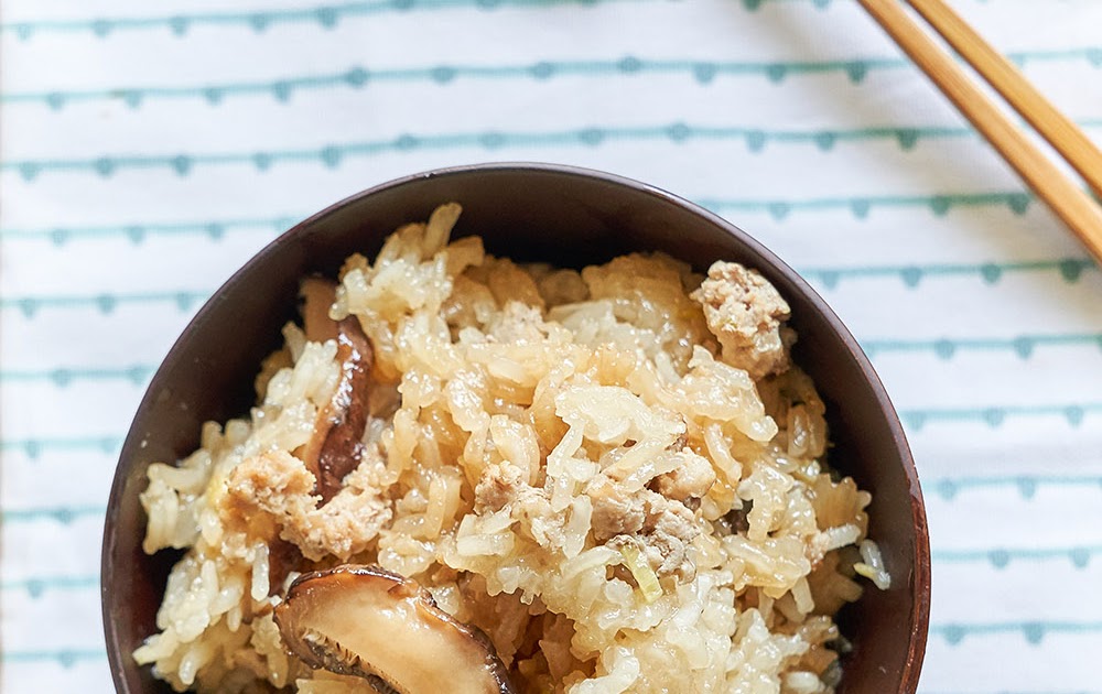 dailydelicious Steamed sticky rice with Shiitake Shiitake Okowa
