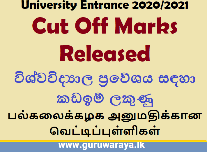 University Entrance 2020/2021 Cut Off Marks Released
