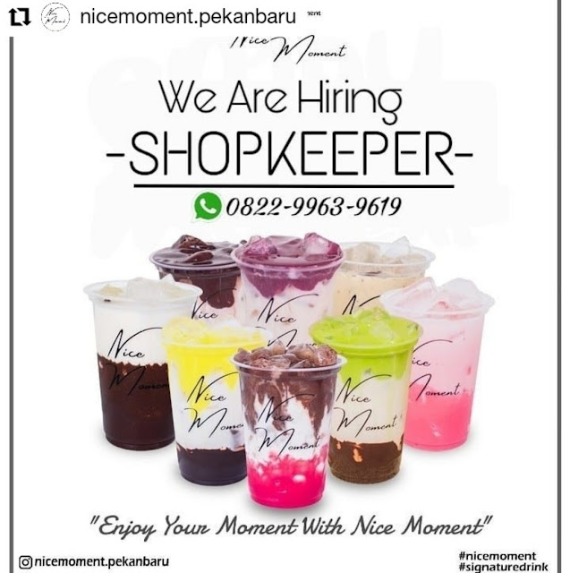 nicemoment.pekanbaru Hiring for Shopkeeper