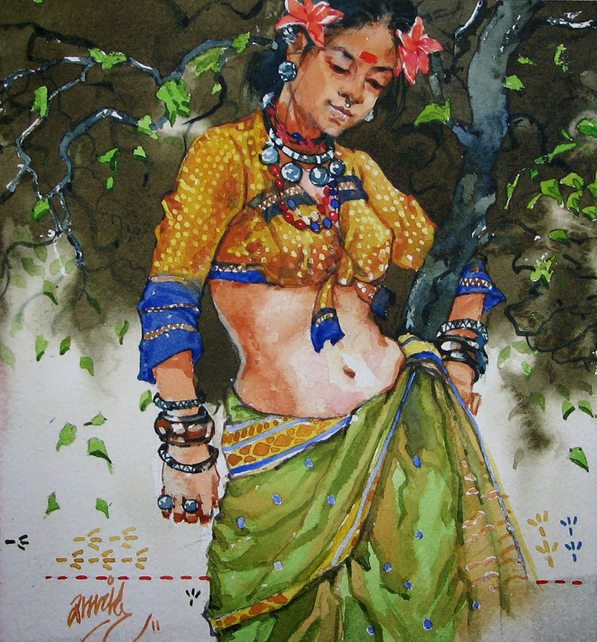 Mind-Blowing Indian Woman Paintings by Indian Artist "Ramchandra Khara...