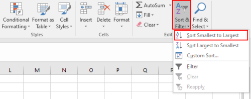 벨 곡선 Excel 정렬 데이터 만들기